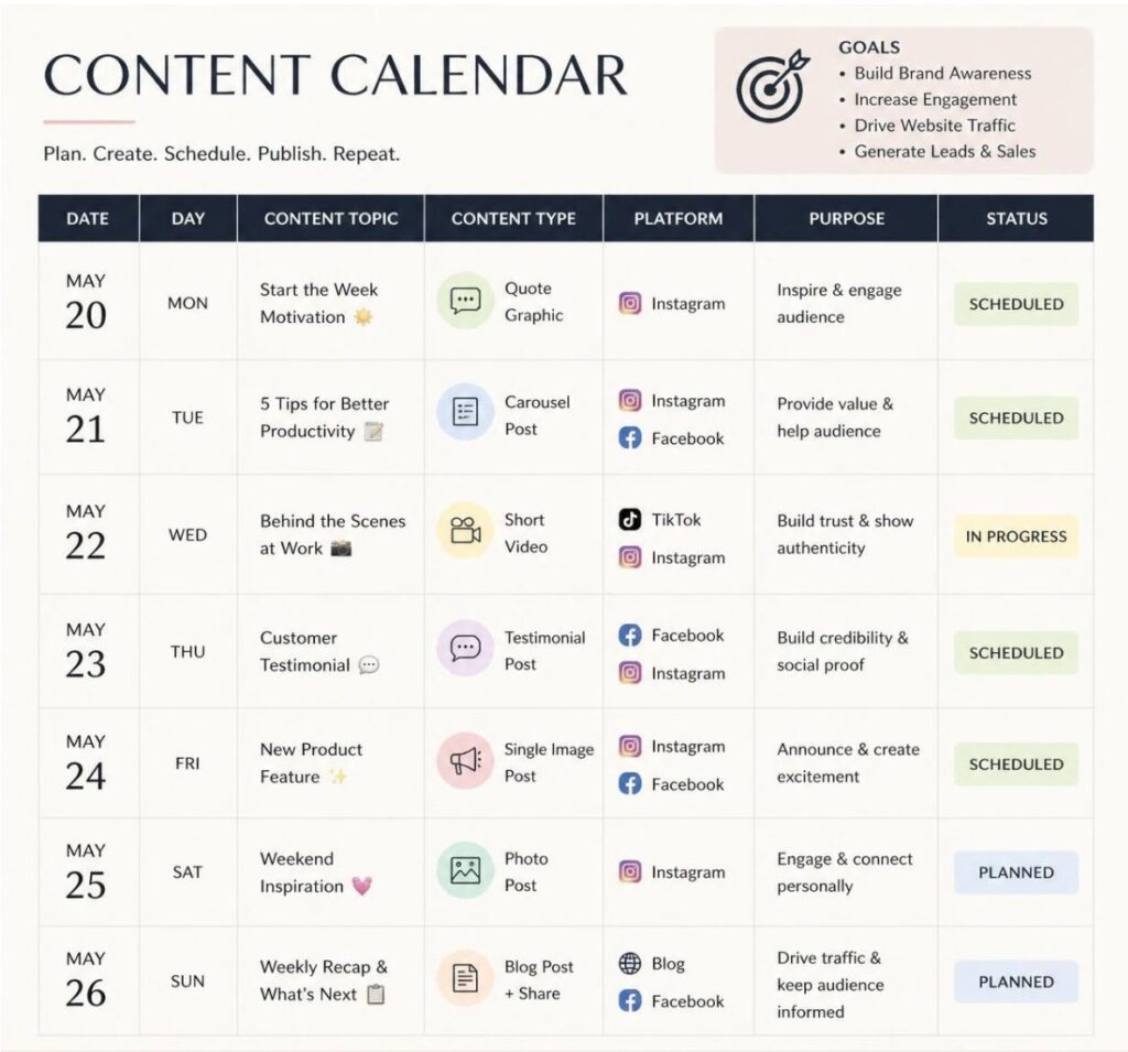 Content Calendar