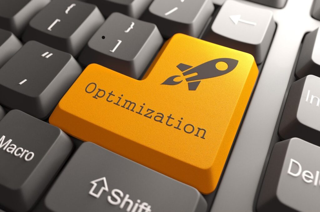 Computer keyboard with optimization button